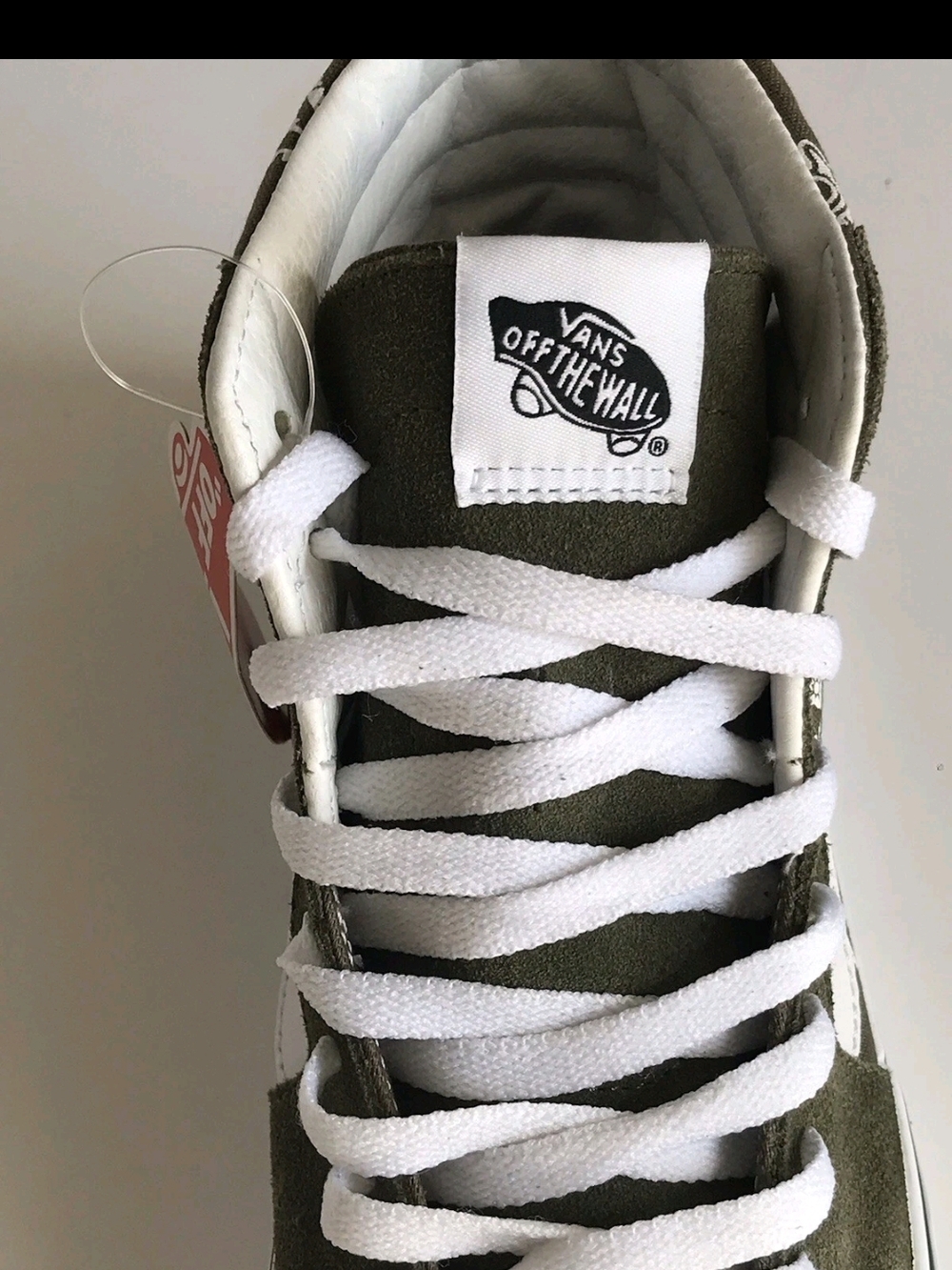 Vans Peace Paisley Sk8-Hi Olive Green Suede & Canvas Old Skool Men's size 7.5 - Picture 11 of 15